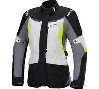 Alpinestars Stella ST-1 waterproof Ladies Motorcycle Textile Jacket, black-grey-yellow, size S for Women