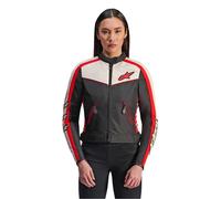 Alpinestars Stella T-Dyno WR Ladies Motorcycle Textile Jacket, cream/black/red, size L
