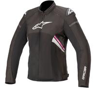 Alpinestars Stella T-GP Plus R V3 Air Ladies Motorcycle Textile Jacket, black-white-pink, size 2XL for Women