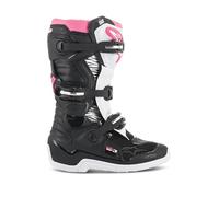 Alpinestars Stella Tech 3 Women's Motorcycle Boots, CE-Certified Off-Road Gear, Durable & Lightweight Motocross Protection, 6, Black/White/Pink