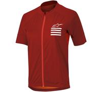 Alpinestars Stella Trail Full Zip SS Ladies Bicycle Jersey, red, size XL for Women