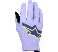 Alpinestars Supertech MX Gloves - Lavender Violet Fluo Yellow - Size M