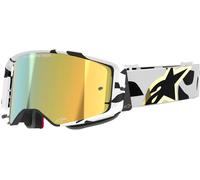 Alpinestars Supertech Corp Absolute Vision Gold Motocross Goggles, white/gold, One size