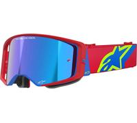 Alpinestars Supertech Corp Absolute Vision Mirror Motocross Goggles, red/blue, One size