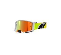 Alpinestars Supertech Corp Goggles Absolute Vision Yellow Fluo Grey Mirror Red, Size: One Size