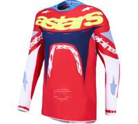 Alpinestars Supertech Dyna Motocross Jersey, red/white/blue, size L