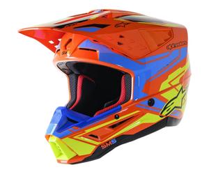 Alpinestars Supertech M5 Action 2 Moto Motocross MX Helmet Orange/Cyan/Yellow