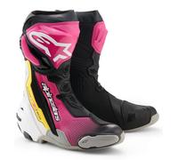 Alpinestars Supertech R Black/Magenta/Yellow 1634 Racing Sport Motorcycle Boots