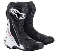 Alpinestars Supertech R Boots - Black/White (Latest Version) Motorcycle Motorbi