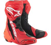 Alpinestars Supertech R Boots Motorbike Motorcycle Sports Track Bright Red Fluo