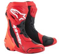 Alpinestars Supertech R Boots Motorbike Motorcycle Sports Track Bright Red Fluo
