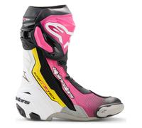Alpinestars Supertech R Motorcycle Boots, black-white-pink, size 43 for Men