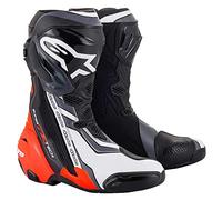 Alpinestars Supertech R Motorcycle Boots, black/grey/red, 41