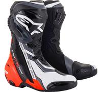 Alpinestars Supertech R Motorcycle Boots, black/grey/red, size 44