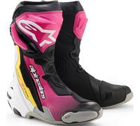 Alpinestars Supertech R Motorcycle Boots, black-white-pink, size 45 for Men