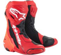 Alpinestars Supertech R Motorcycle Boots, black-white-red, size 48 for Men