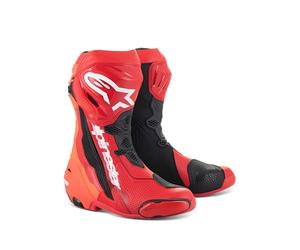Alpinestars Supertech R Motorcycle Boots, red/black/white, 42