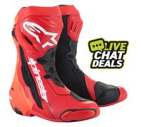 Alpinestars Supertech R Motorcycle Motorbike Boots - Bright Red/Red Flo