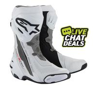 Alpinestars Supertech R Motorcycle Motorbike Vented White Mid Grey Black