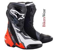 Alpinestars Supertech R Racing & Sport Motorcycle Boots -Red/Grey(1329) Display