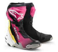 Alpinestars Supertech R Motorcycle Boots, black-white-pink, size 43 for Men