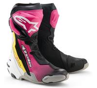 Alpinestars Supertech R V2 Boots - Black/Magenta/Yellow