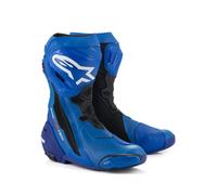 Alpinestars Supertech R Vented Black white Blue (713) Motorcycle Racing boots