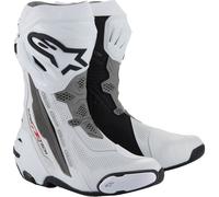 Alpinestars Supertech R Vented Motorcycle Motorbike Boots White Mid Grey Black