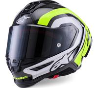 Alpinestars Supertech R10 Arius Helmet, black-white-yellow, size XL for Men