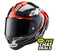 Alpinestars Supertech R10 Element Carbon Helmet, black/red/white, size XL (61/62)