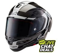 Alpinestars Supertech R10 Element Black Carbon/Silver/Black Gloss Motorcycle Mot