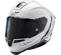 Alpinestars Supertech R10 Motorcycle Helmet - Solid Gloss White / Matt Black