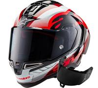 Alpinestars Supertech R10 Team ECE 06 FIM - Black Carbon Red / White Gloss Black Carbon L