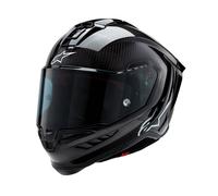 Alpinestars Supertech R10 Motorcycle Helmet - Solid Gloss Carbon / Matt Black