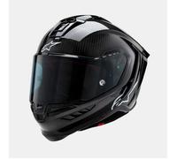 Alpinestars Supertech R10 Solid Black Carbon Motorcycle Race Racing FIM Helmet