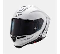 Alpinestars Supertech R10 Solid White Gloss Black Matt Motorcycle Racing Helmet