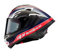 Alpinestars Supertech R10 Team Carbon Helmet, black/red/blue, size XXL (63/64)