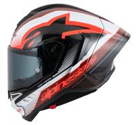 alpinestars Supertech R10 Team Full-Face Helmet M unisex Red/White/Carbon, M