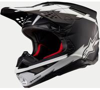 Alpinestars Supertech S-M10 Ampress 2024 Motocross Helmet, black matt/white, size M (57/58)
