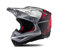 Alpinestars Supertech S-M10 Flood MX Helmet Silver/Black/RedM Silver,Black,Red