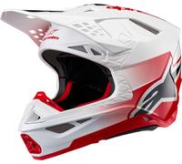 Alpinestars Supertech S-M10 Unite 2024 Motocross Helmet, white-red, size XS for Men