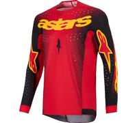Alpinestars Supertech Scenz Motocross Jersey, red/black/yellow, size XL