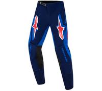 Alpinestars Supertech Vista Kids Motocross Pants, red-blue, size 28