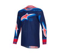 Alpinestars Supertech Vista MX Jersey Navy/Hot Coral/CobaltL Navy,Hot Coral,Cobalt