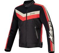 Alpinestars T-Dyno Air Motorcycle Textile Jacket - Black / Bright Red / Ecru