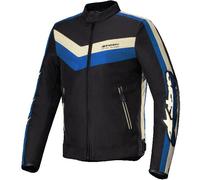 Alpinestars T-Dyno WR Motorbike Motorcycle Textile Jacket - Black / Blue / Ecru