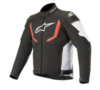 Alpinestars T-GP R v2 waterproof Motorcycle Textile Jacket, black-white-red, size XL for Men