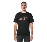 Alpinestars T-shirt Mens Short Sleeved Cotton Ageless Shadow Charcoal Black Red