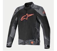 Alpinestars T-SP X Superair Vented Motorcycle Bike Jacket Grey Camo Red Fluo