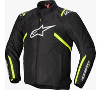 Motorcycle Jacket ALPINESTARS Waterproof Tps V2 - Black/White/Yellow Fluo